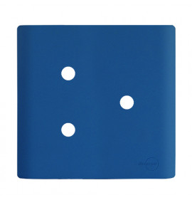 Placa p/ 3 Furos 4x4 - Novara Azul Fosco 